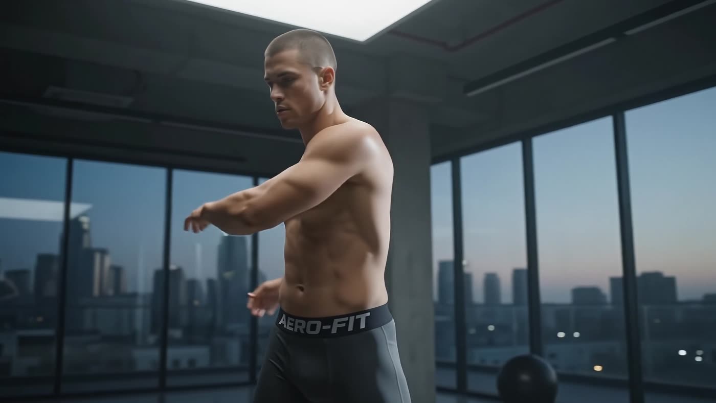 Athlete warming up in AERO-FIT underwear